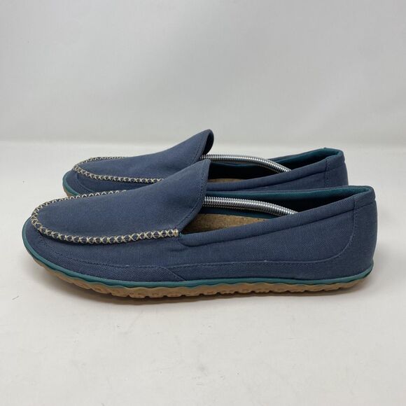 L.L.Bean Shoes Mens Size 13 Blue Canvas Slip On Moc Loafers Cork Insole Casual main image 12